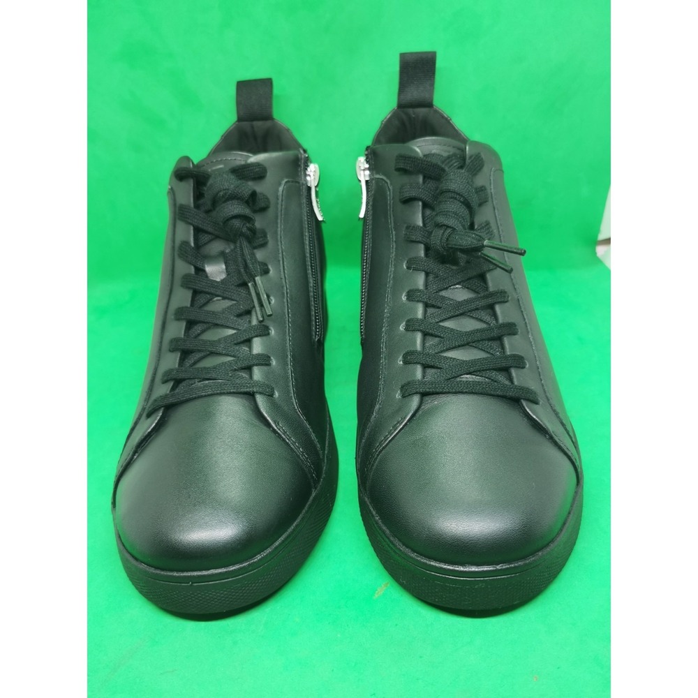FitFlop Rally Leather High Top Sneakers Black EK8-090 Women Size 10 US - Picture 7 of 16